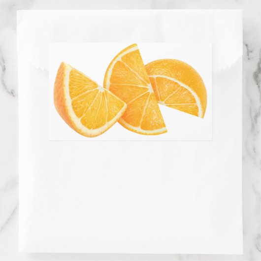 Sticker Rectangulaire Tranches orange (Sac)