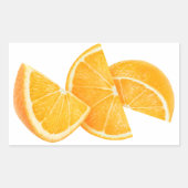 Sticker Rectangulaire Tranches orange (Devant)