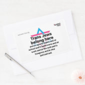 Sticker Rectangulaire Trans Jews Belong Everywhere (Enveloppe)
