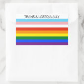 STICKER RECTANGULAIRE TRANS & LGBTQIA ALLY (Sac)