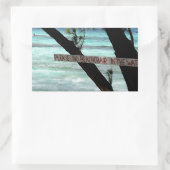 Sticker Rectangulaire Transats Rum Point Grand Cayman (Sac)