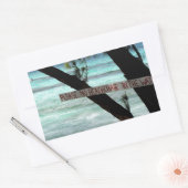 Sticker Rectangulaire Transats Rum Point Grand Cayman (Enveloppe)