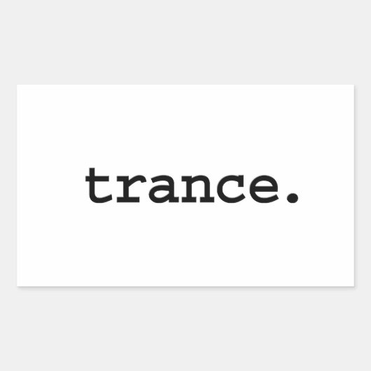 Sticker Rectangulaire transe. (Devant)