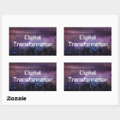 Sticker Rectangulaire Transformation numérique pour les entreprises (Feuille)