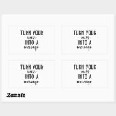 Sticker Rectangulaire Transformez Votre Message En Message (Feuille)
