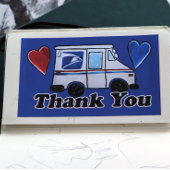 Sticker Rectangulaire Transporteurs de courrier Merci Ouvriers postaux