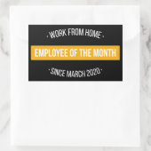 Sticker Rectangulaire Travail de l'employé à domicile du mois II (Sac)