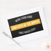 Sticker Rectangulaire Travail de l'employé à domicile du mois II (Enveloppe)