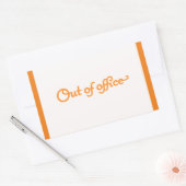 STICKER RECTANGULAIRE TRAVAIL DE VACANCES HORS BUREAU SURCHARGE EXPRESSI (Enveloppe)