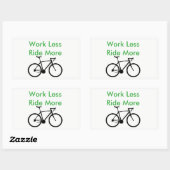 Sticker Rectangulaire Travailler moins rouler Plus d'autocollant (Feuille)