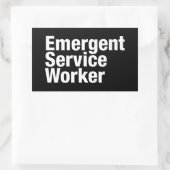 Sticker Rectangulaire Travailleur de service émergent (Sac)