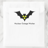 Sticker Rectangulaire Travailleur en panne (Sac)