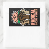 Sticker Rectangulaire Travailleur social radical (Sac)