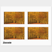 Sticker Rectangulaire Traversée de la forêt dans l'autocollant rectangul (Feuille)
