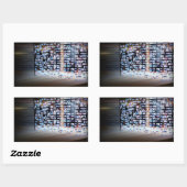 Sticker Rectangulaire Traverser des frontières en ligne (Feuille)