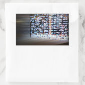 Sticker Rectangulaire Traverser des frontières en ligne (Sac)