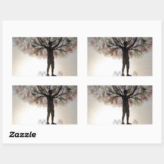 Sticker Rectangulaire Tree of Life (Feuille)
