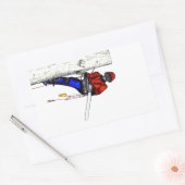 Sticker Rectangulaire Tree Surgeon Arborist at work present Chainsaw (Enveloppe)