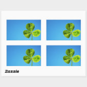 Sticker Rectangulaire trèfle à trois feuilles (Feuille)