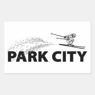Sticker Rectangulaire Tremplin de saut à ski de Park City Utah