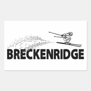 Sticker Rectangulaire Tremplin de ski de Breckenridge Colorado