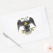 Sticker Rectangulaire trente-deuxième Noir écossais Eagle de rite de (Enveloppe)