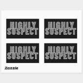 Sticker Rectangulaire Très suspect (Feuille)