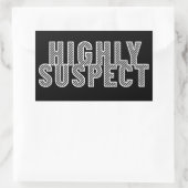 Sticker Rectangulaire Très suspect (Sac)