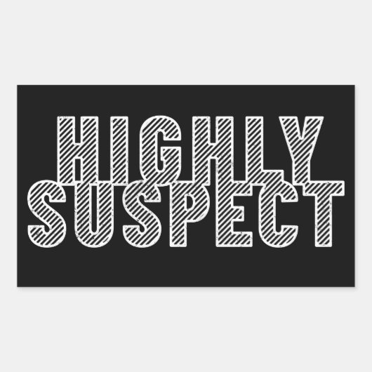 Sticker Rectangulaire Très suspect (Devant)