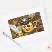 Sticker Rectangulaire trésor pirate emoji (Enveloppe)