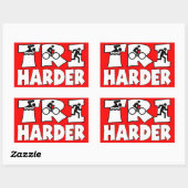 Sticker Rectangulaire Tri Harder (Feuille)