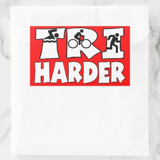 Sticker Rectangulaire Tri Harder (Sac)