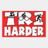 Sticker Rectangulaire Tri Harder (Devant)
