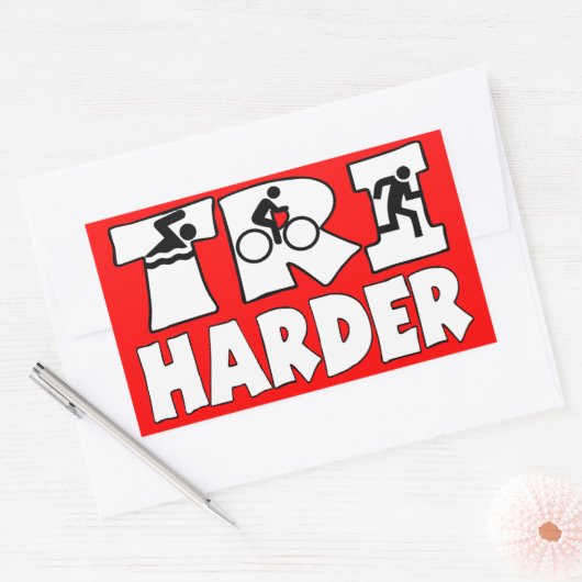 Sticker Rectangulaire Tri Harder (Enveloppe)