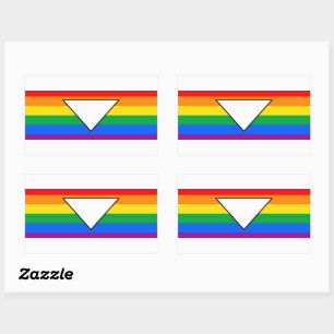 Sticker Rectangulaire Triangle LGBTQ+ et Fierté arc-en-ciel