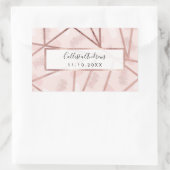 Sticker Rectangulaire Triangles de brosse géométrique pour fille d'or ro (Sac)