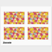 Sticker Rectangulaire Triangles polychromes en forme géométrique (Feuille)