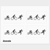 Sticker Rectangulaire Triathlète (Feuille)