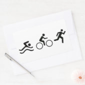 Sticker Rectangulaire Triathlète (Enveloppe)