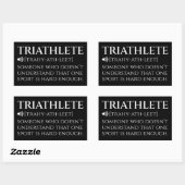 Sticker Rectangulaire Triathlète Définition amusante (Feuille)