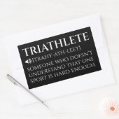 Sticker Rectangulaire Triathlète Définition amusante (Enveloppe)