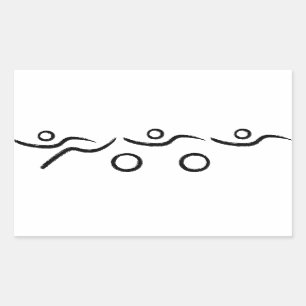 Sticker Rectangulaire Triathlon cool et design unique