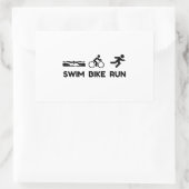 Sticker Rectangulaire Triathlon Swim Bike Run (Sac)