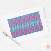 Sticker Rectangulaire Tribal pourpre et Aqua (Enveloppe)