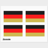 Sticker Rectangulaire Tricolor allemand alternatif (Feuille)