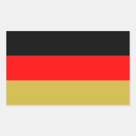 Sticker Rectangulaire Tricolor allemand alternatif (Devant)