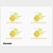 Sticker Rectangulaire #Tricot artisanal (Feuille)