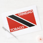 Sticker Rectangulaire trinidad tobago pays drapeau nom du texte (Enveloppe)