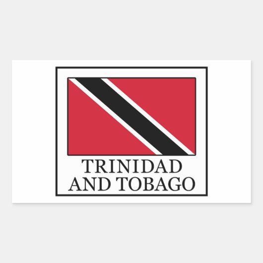Sticker Rectangulaire Trinité-et-Tobago (Devant)