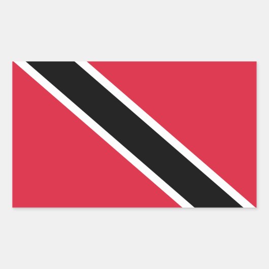 Sticker Rectangulaire Trinité-et-Tobago (Devant)